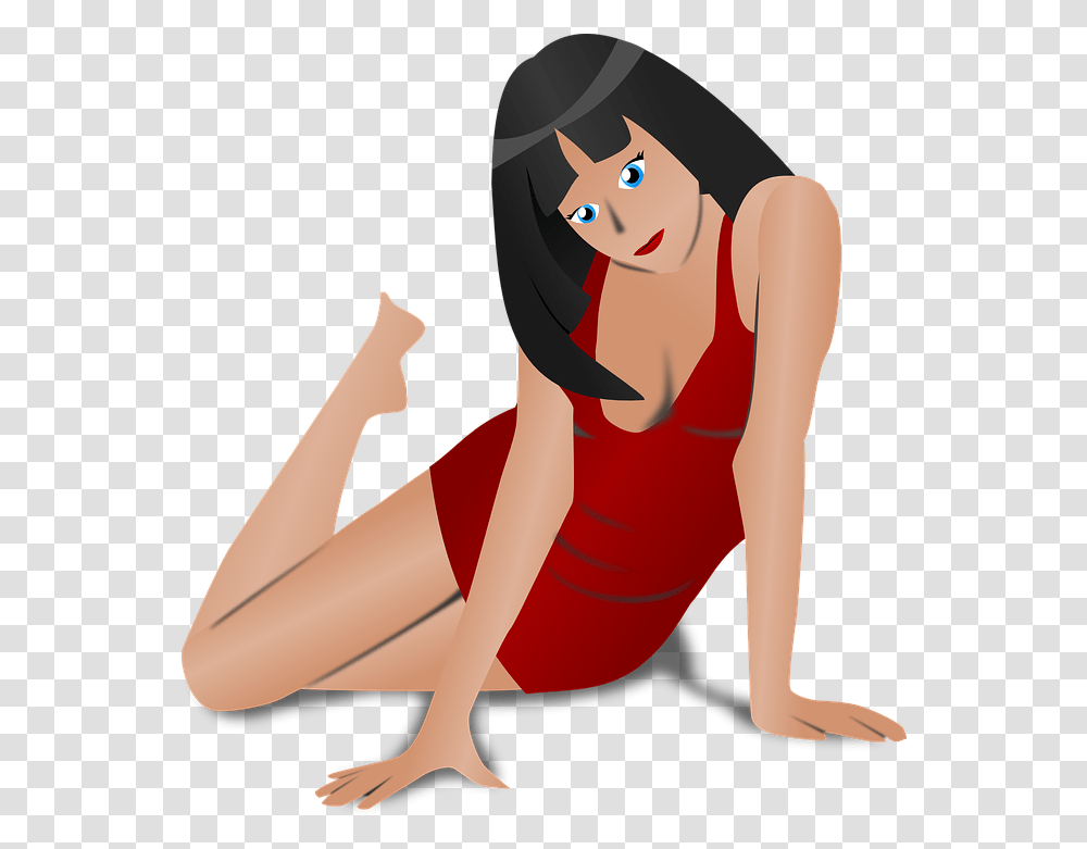 Free Photo Lady Woman Person Brunette People Girl Red Sexy Geography Of A Woman, Human, Kneeling, Female, Sitting Transparent Png