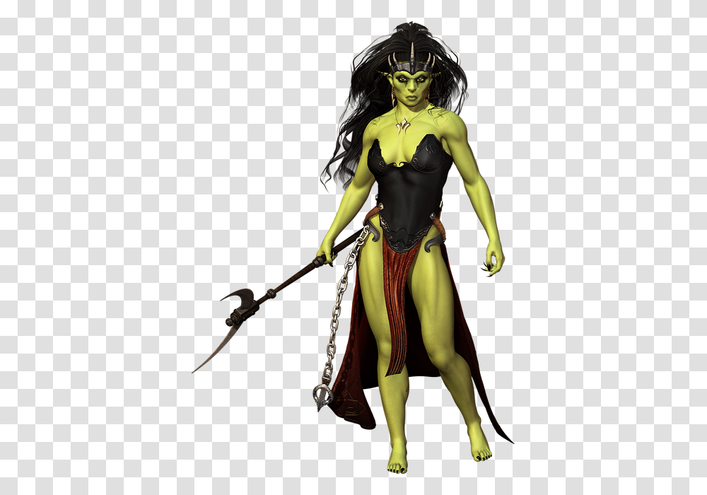 Free Photo Magic Fantasy Character Evil Monster Warrior Orc, Costume, Person, Female Transparent Png