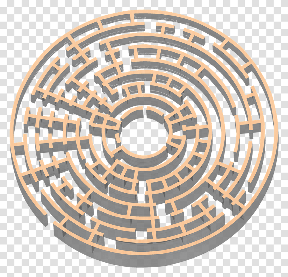Free Photo Maze 3d Gold Circle Max Pixel Portable Network Graphics, Labyrinth, Rug Transparent Png