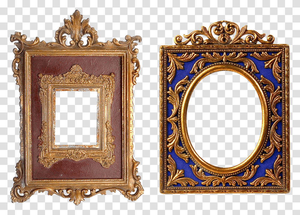 Free Photo Round Golden Ornamental Frame Frame Golden Picture Frames Old, Mirror Transparent Png