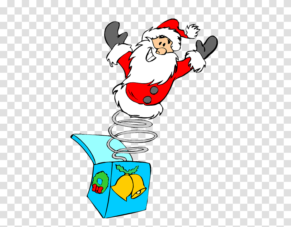 Free Photo Santa Jack In The Box Holiday Clip Art Christmas, Bird, Animal, Suspension, Spiral Transparent Png