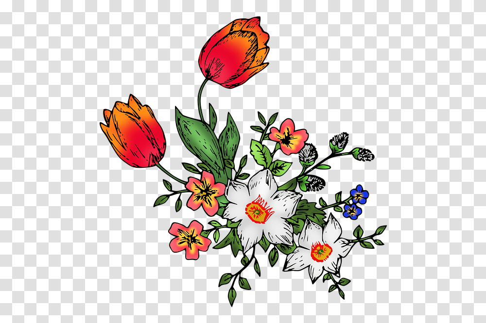 Free Photo Tulip Flowers Daffodil Max Pixel Tulip, Graphics, Art, Floral Design, Pattern Transparent Png