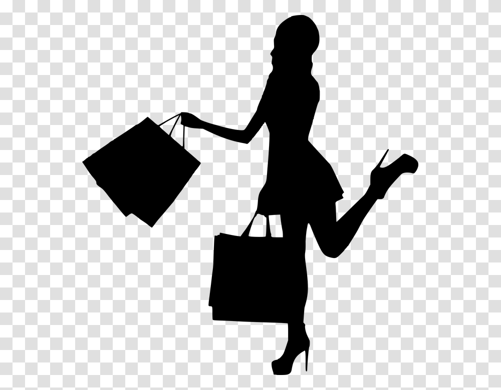Free Photo Walking Woman Happy Shopping Bag Silhouette Young, Gray, World Of Warcraft Transparent Png