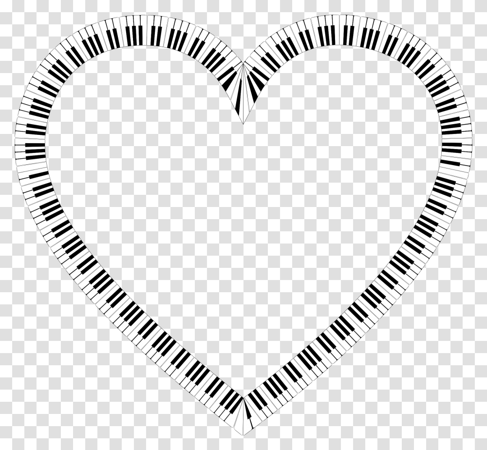 Free Piano Heart Shape Heart Shaped Piano Keys, Rug, Necklace, Jewelry, Accessories Transparent Png