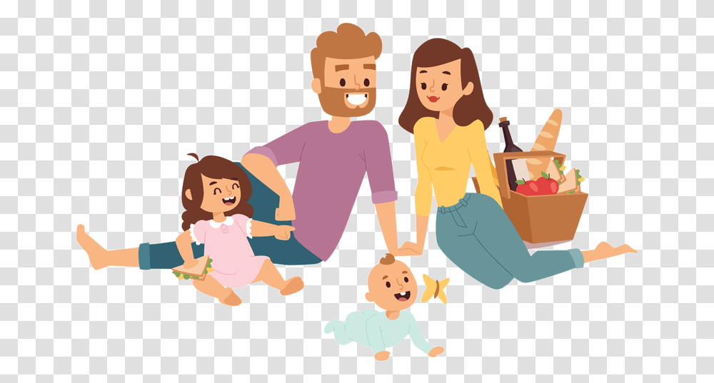 Free Picnic Clipart Family Picnic Cartoon, Person, Human, People, Female Transparent Png