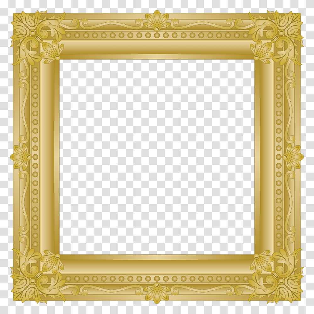 Free Picture Frame Graphics For Craft & Design Printable Gold Square Frame, Gate, Art, Mirror, Painting Transparent Png