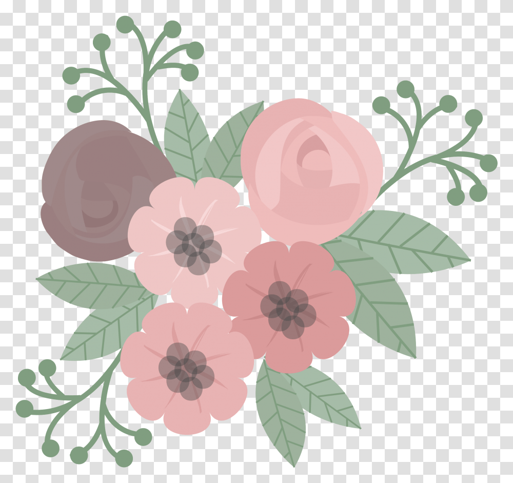 Free Pink Flower With Background Wedding Flower Banner, Plant, Floral Design, Pattern, Graphics Transparent Png