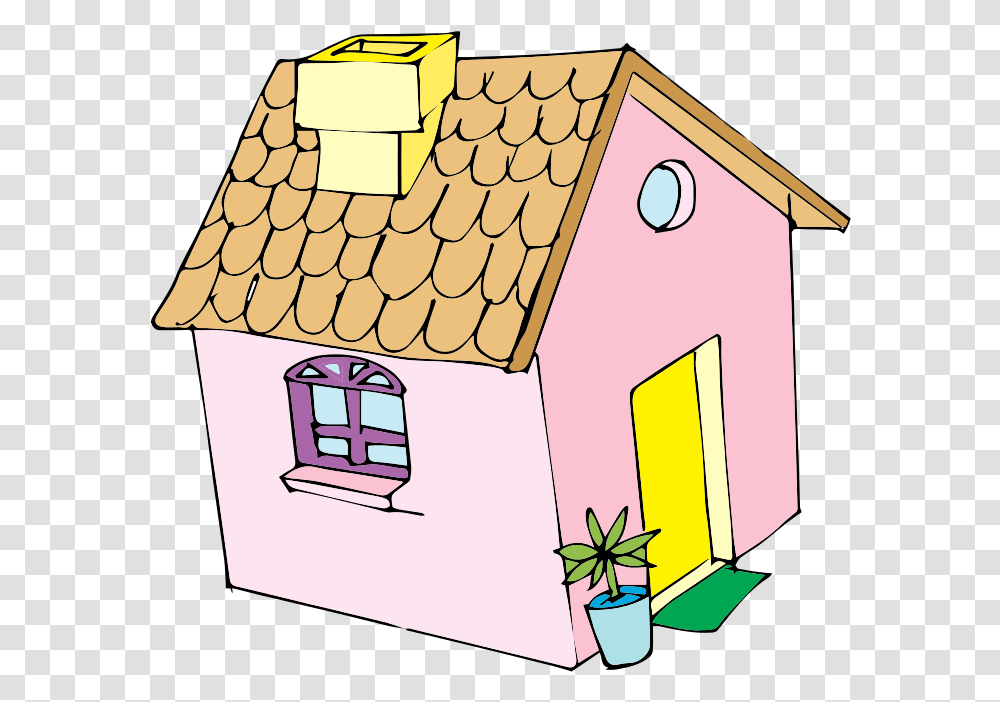 Free Pink House Clip Art Small House Clipart, Building, Housing, Outdoors, Nature Transparent Png