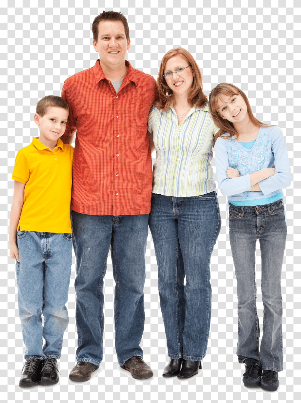 Free Pngs People Free Pngs Happy Family Standing, Pants, Clothing, Person, Human Transparent Png