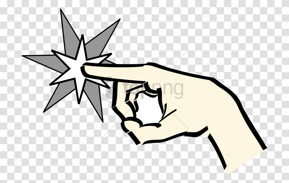 Free Pointing Hand Images Background Pointing Hand, Star Symbol, Fist, Stencil Transparent Png