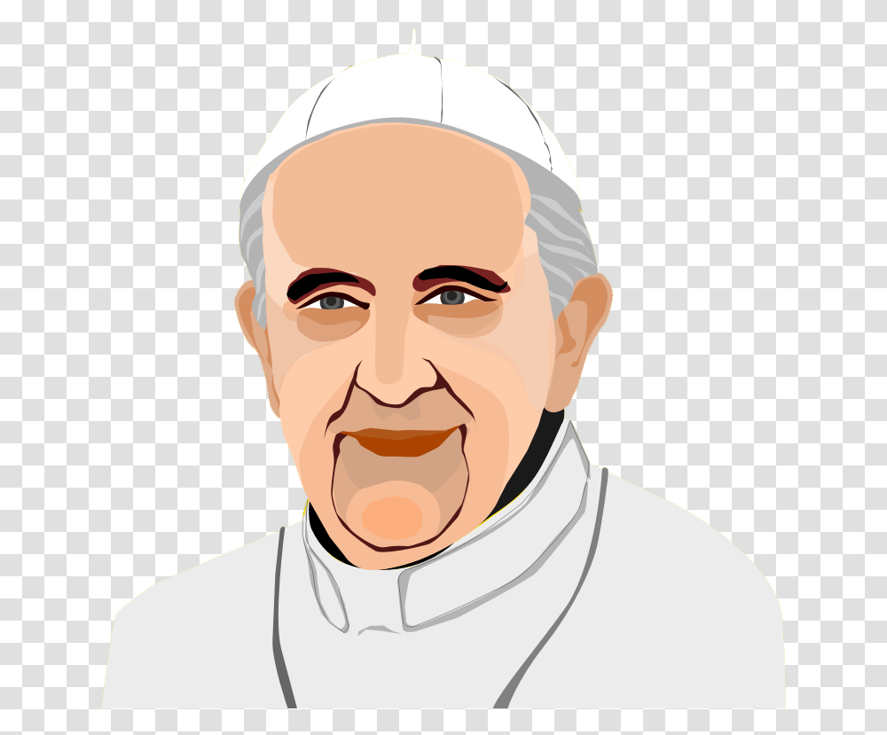 Free Pope Francis Clip Art Pope Francis Clipart, Person, Human, Face, Portrait Transparent Png