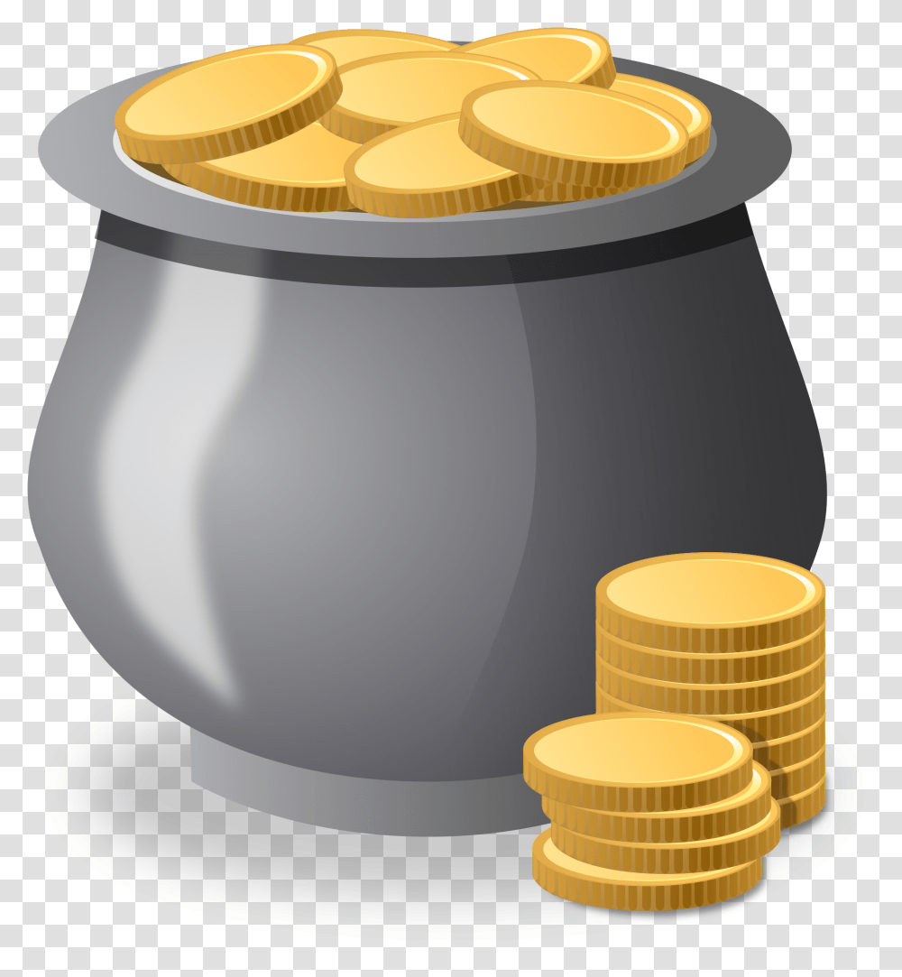 Free Pot Of Gold Coins Clip Art Money Pot Clipart, Lamp, Cooker, Appliance, Slow Cooker Transparent Png