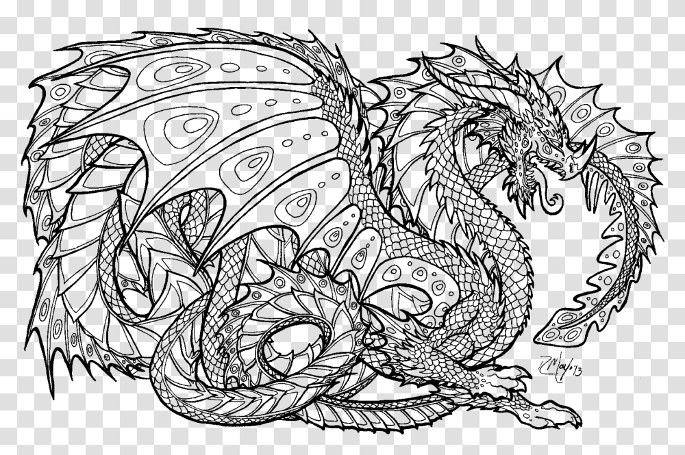 Free Printable Dragon Coloring Pages, Cat, Animal, Texture, Pattern Transparent Png