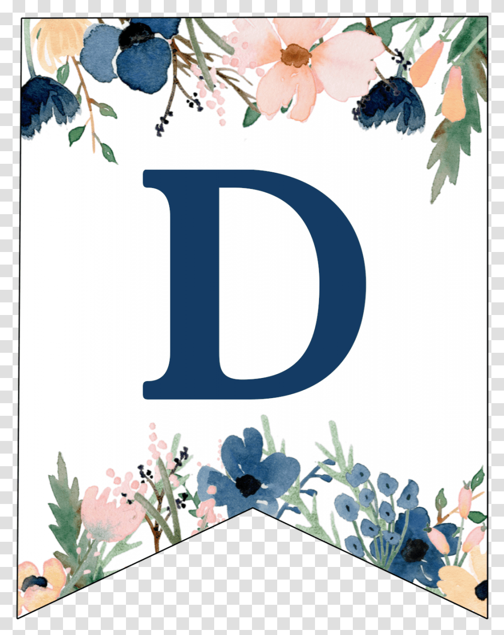 Free Printable Floral Banner Letters, Floral Design, Pattern Transparent Png