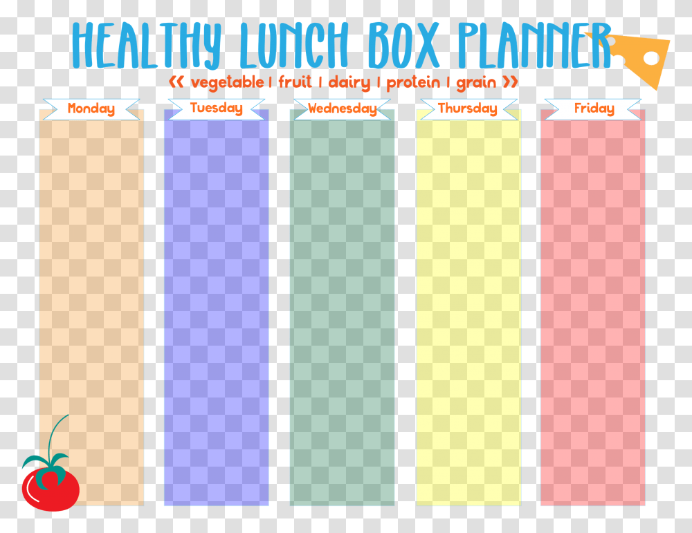 Free Printable Lunch Box Planner, Word, Alphabet, Label Transparent Png