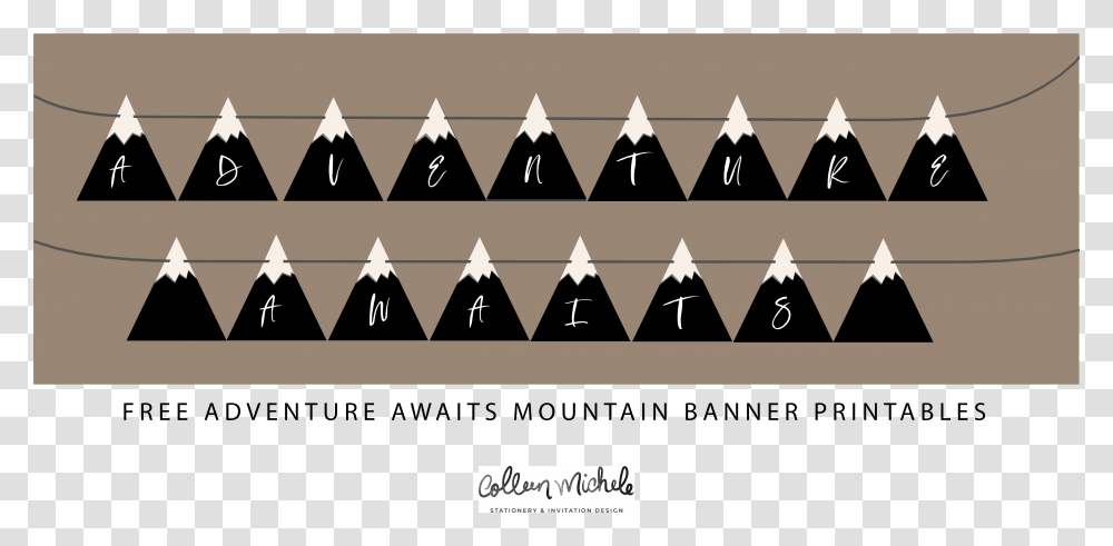 Free Printable Mountain Banner, Triangle, Star Symbol Transparent Png