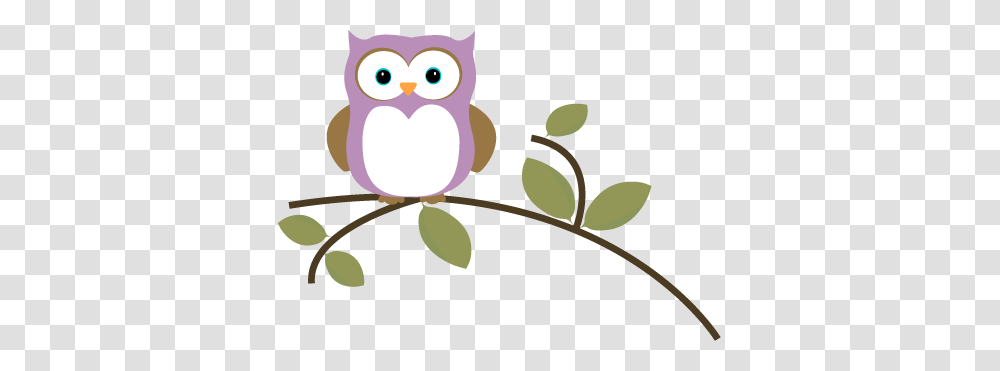 Free Printable Owl Clip Art Owl On A Leafy Branch Clip Art Image, Floral Design, Pattern, Animal Transparent Png