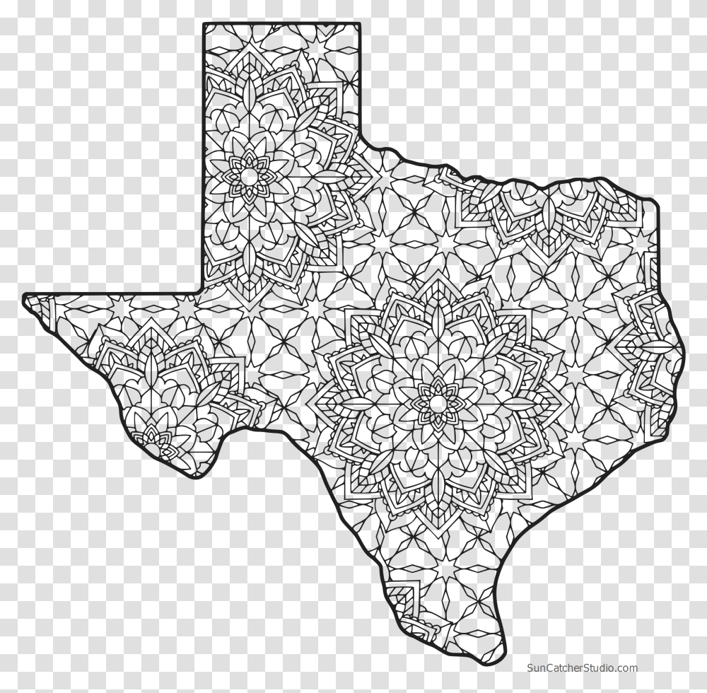 Free Printable Texas Coloring, Cross, Star Symbol Transparent Png