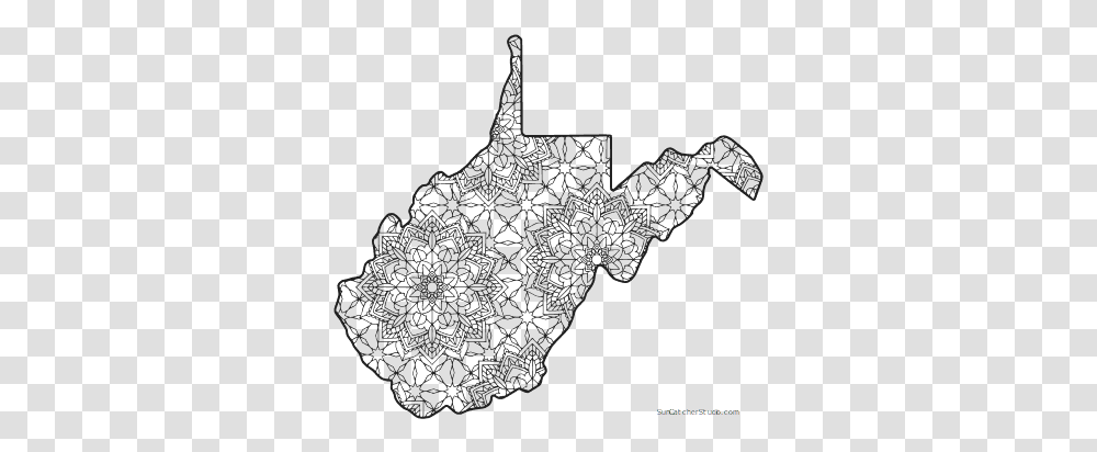 Free Printable West Virginia Coloring, Cross, Lace Transparent Png