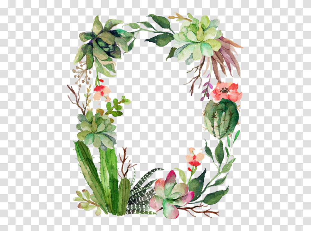 Free Printables Cactus, Wreath, Plant, Flower, Blossom Transparent Png