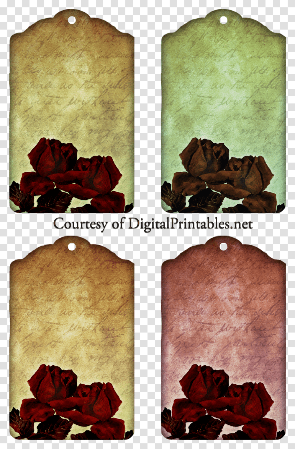 Free Printables Vintage Tags Garden Roses, Plant, Collage, Poster, Advertisement Transparent Png