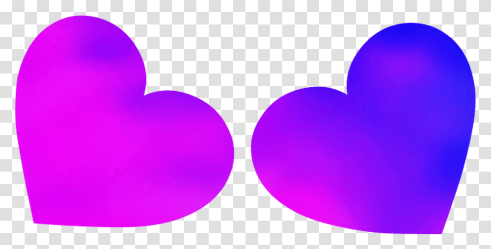 Free Purple Download Blue And Purple Heart, Light Transparent Png