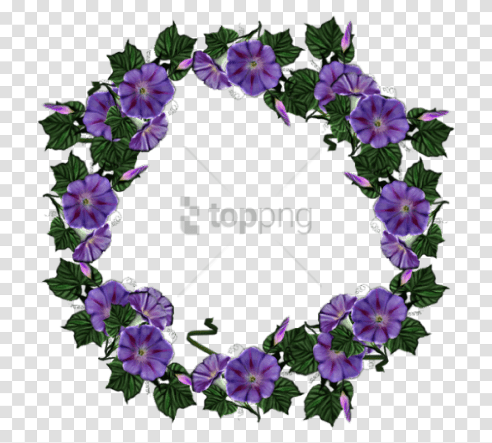 Free Purple Flower Crown Have A Beautiful Thursday, Plant, Geranium, Blossom, Wreath Transparent Png