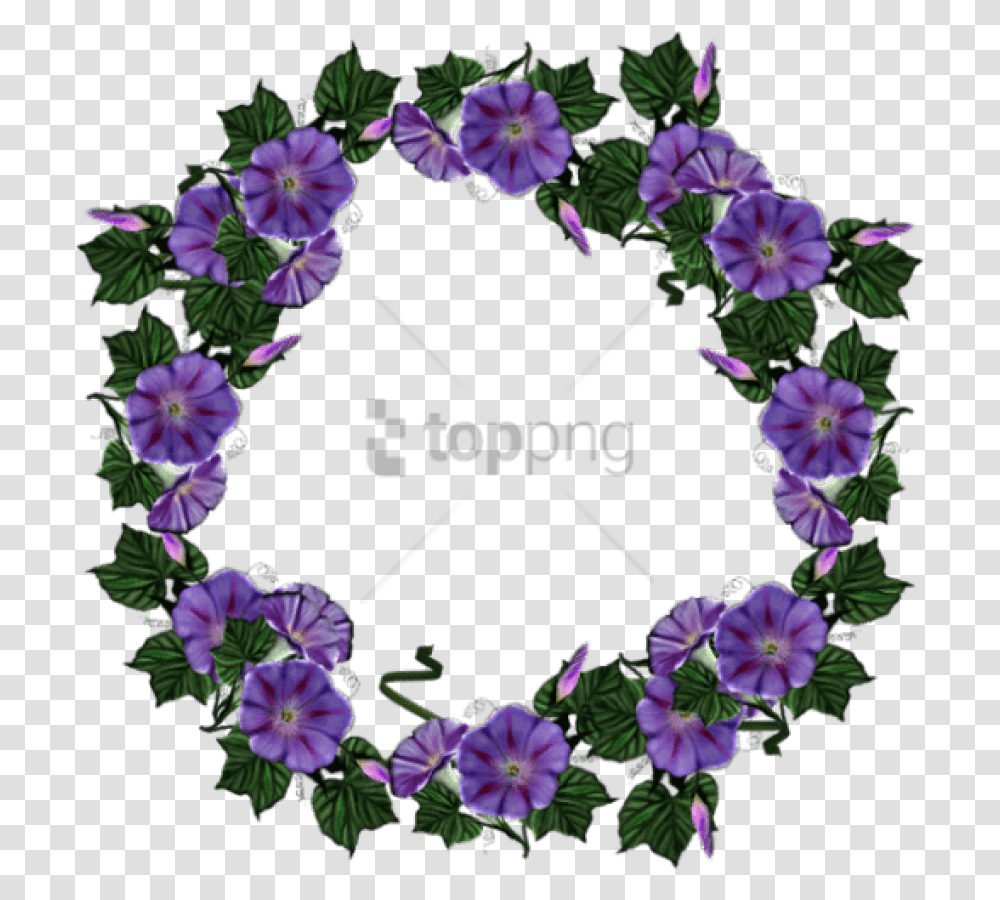 Free Purple Flower Crown Image Have A Beautiful Thursday, Plant, Blossom, Wreath, Geranium Transparent Png