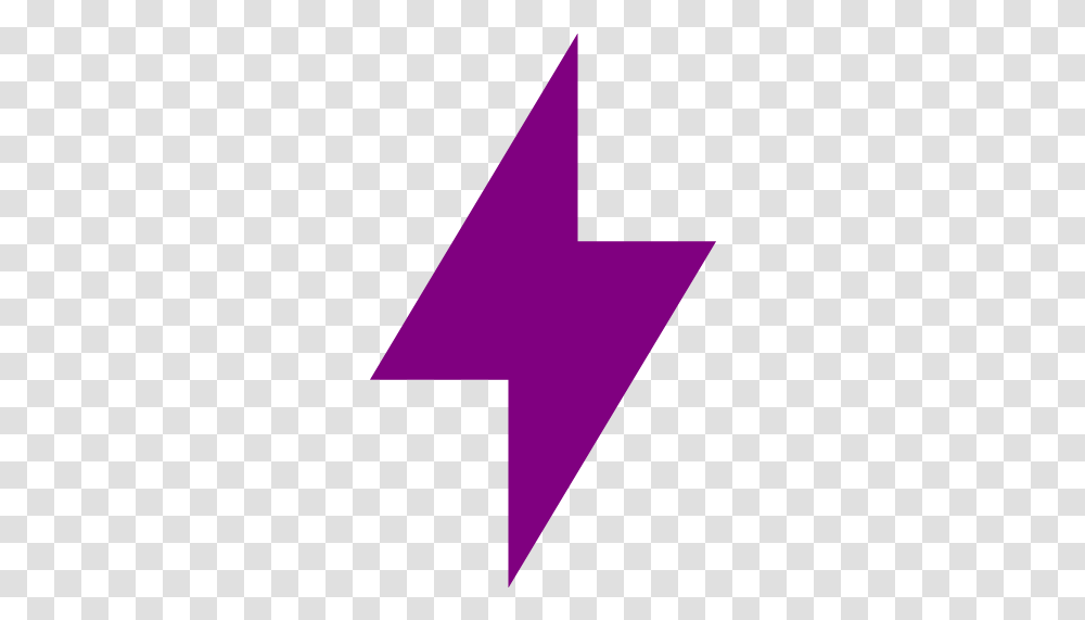 Free Purple Lightning Bolt Icons Lighting Logo Bolt, Triangle, Symbol, Text, Star Symbol Transparent Png