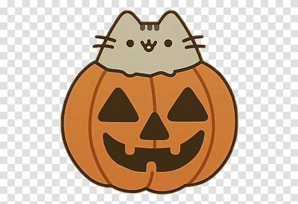 Free Pusheen Sticky Notes Clipart Pusheen Pusheen Halloween, Plant, Vegetable, Food, Pumpkin Transparent Png