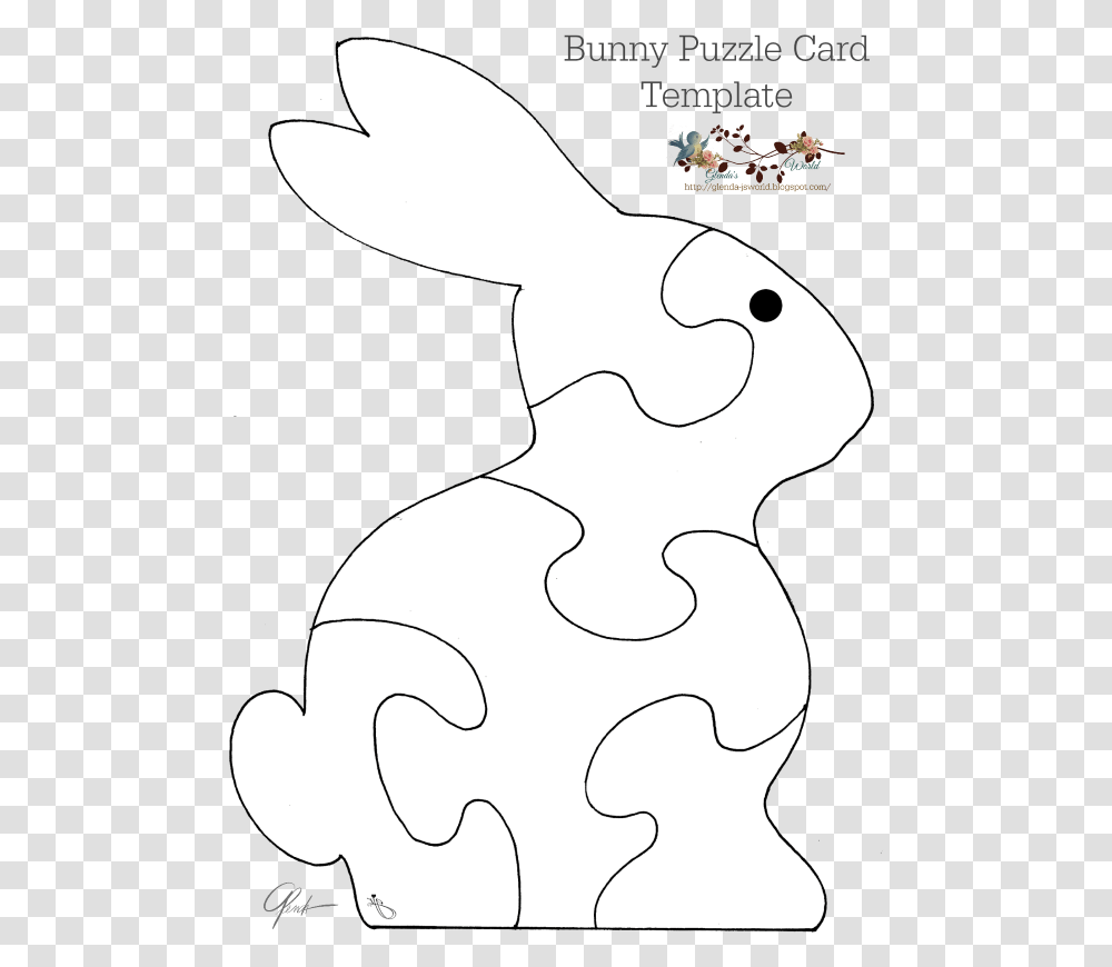 Free Puzzle Card Templates Bear Turtle Whale Amp Bunny Domestic Rabbit, Animal, Bird, Silhouette, Pet Transparent Png