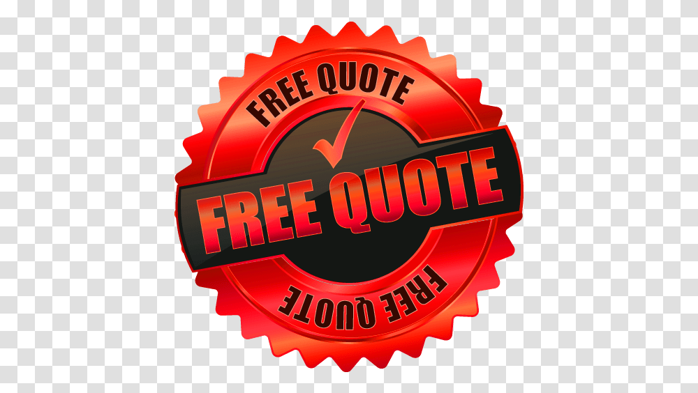 Free Quote Red Image, Logo, Label Transparent Png
