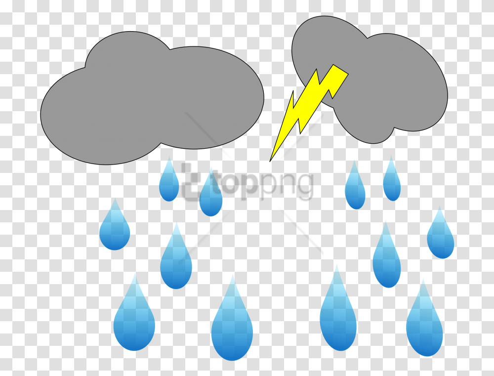 Free Rain Cloud Clipart Image With Moving Rain Clipart, Hat, Apparel, Silhouette Transparent Png