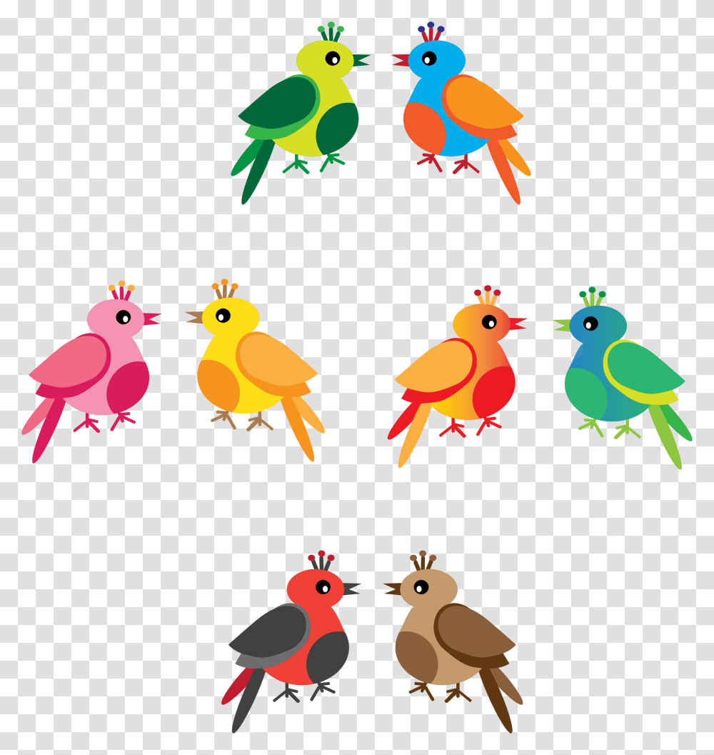 Free Rainbow Birds Word Problem Examples Addition, Animal, Flock, Photography, Finch Transparent Png
