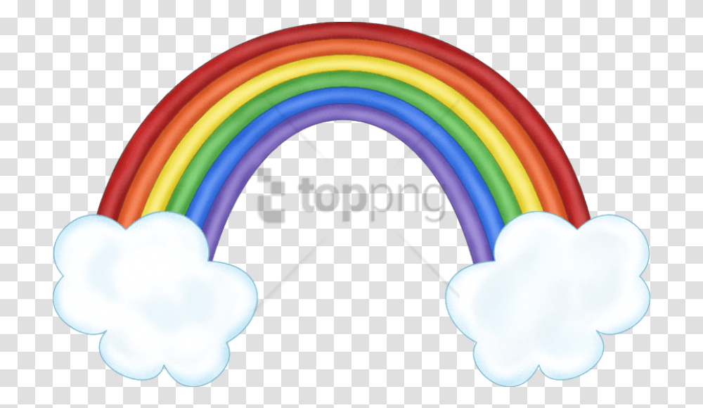 Free Rainbow Cloud Image Rainbow With Clouds, Frisbee, Toy, Light Transparent Png