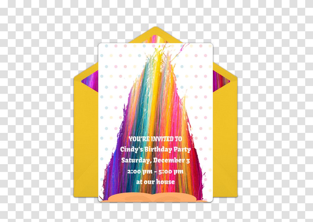 Free Rainbow Hair Invitations Girl Birthday Ideas, Envelope, Greeting Card Transparent Png