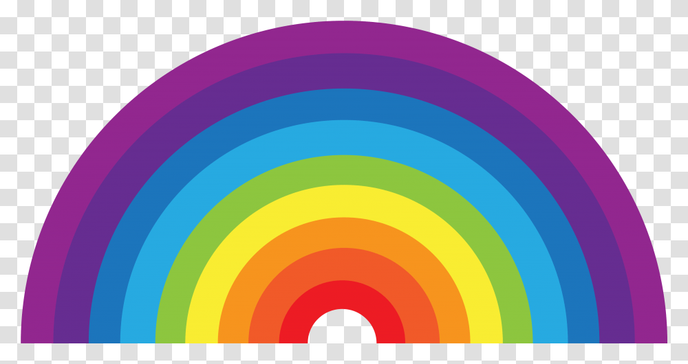 Free Rainbow Half Circle With Semi Circle Shapes Rainbow, Spiral, Oval, Dye Transparent Png