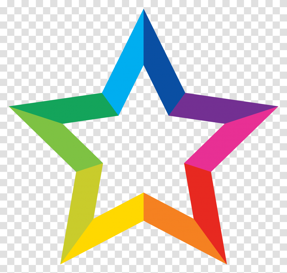 Free Rainbow Star With Colorful Star, Cross, Symbol, Star Symbol Transparent Png