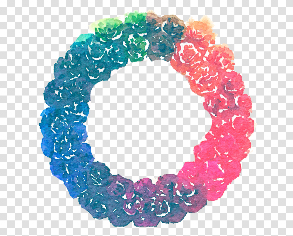 Free Rainbow Wreath Circle Watercolor Free, Rose, Flower, Plant, Blossom Transparent Png