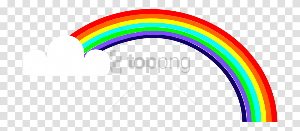 Free Rainbows And Clouds Image With Rainbow With No Background, Analog Clock Transparent Png