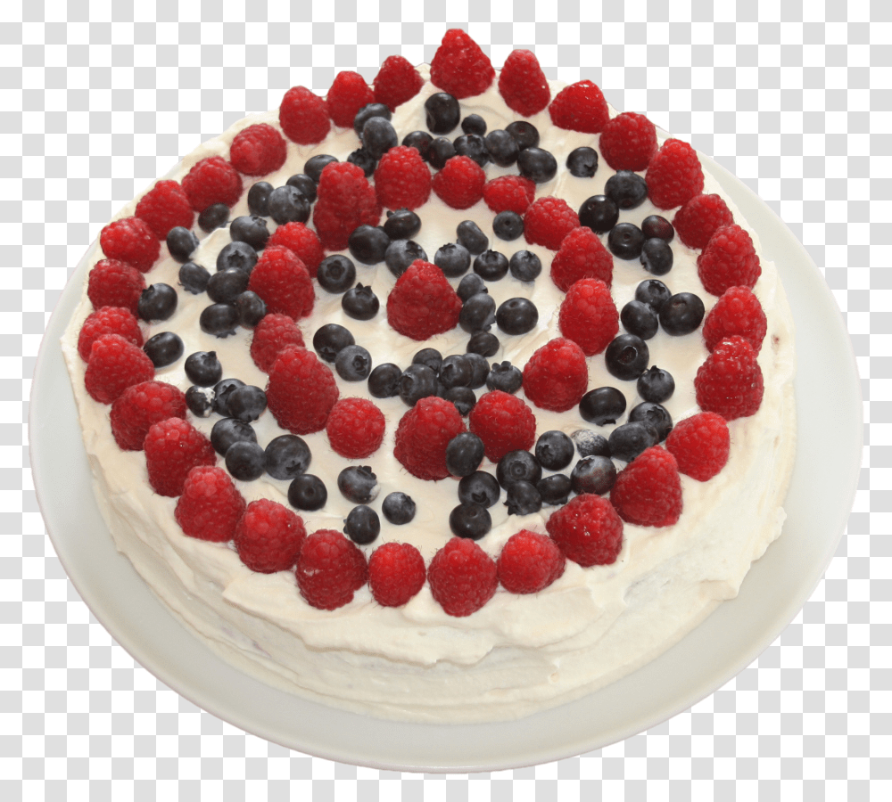 Free Rasberry And Blueberry Birthday Cake Image Birthday Cake, Dessert, Food, Plant, Fruit Transparent Png