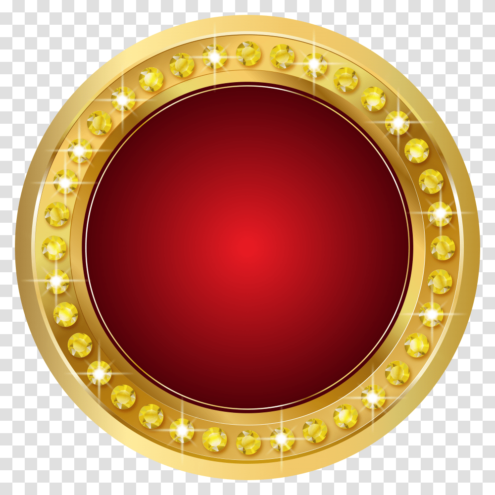 Free Red And Gold Gold Circle Transparent Png