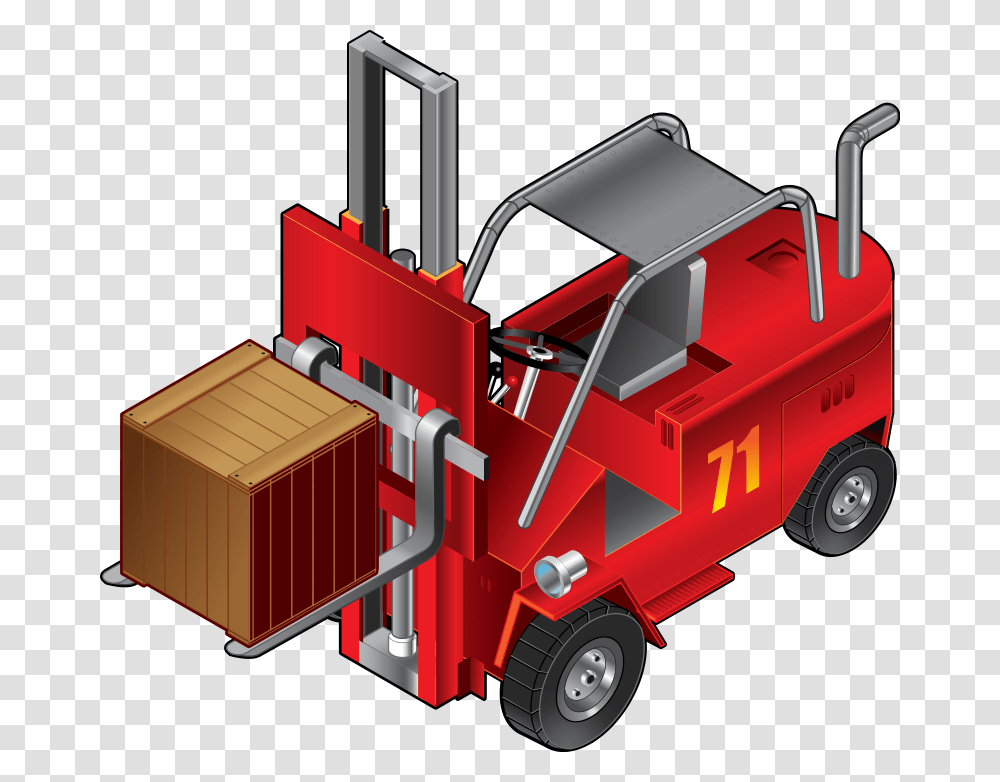 Free Red Forklift Clip Art, Vehicle, Transportation, Fire Truck, Tractor Transparent Png