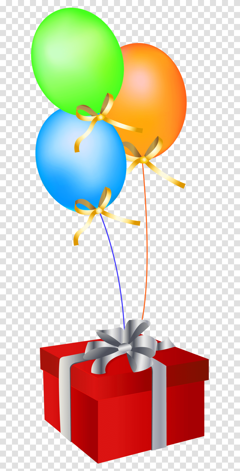 Free Red Gift Box With Balloons Images Gift Box And Balloon, Lamp, Rattle Transparent Png