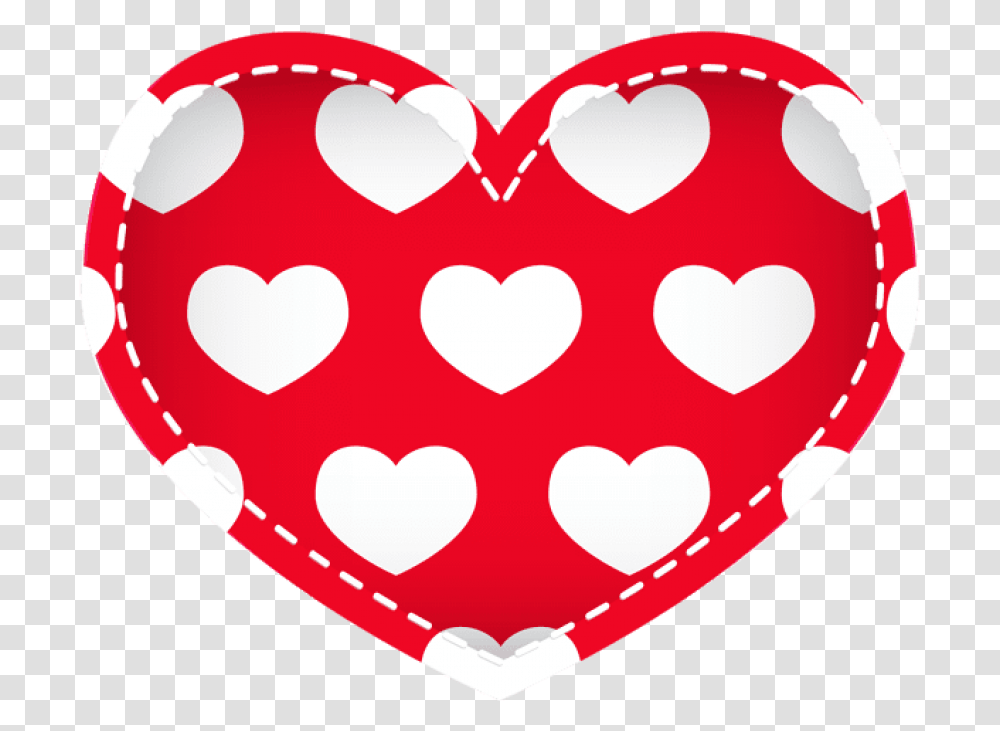 Free Red Heart With Hearts Clipart Download Portable Network Graphics, Pillow, Cushion, Rug Transparent Png