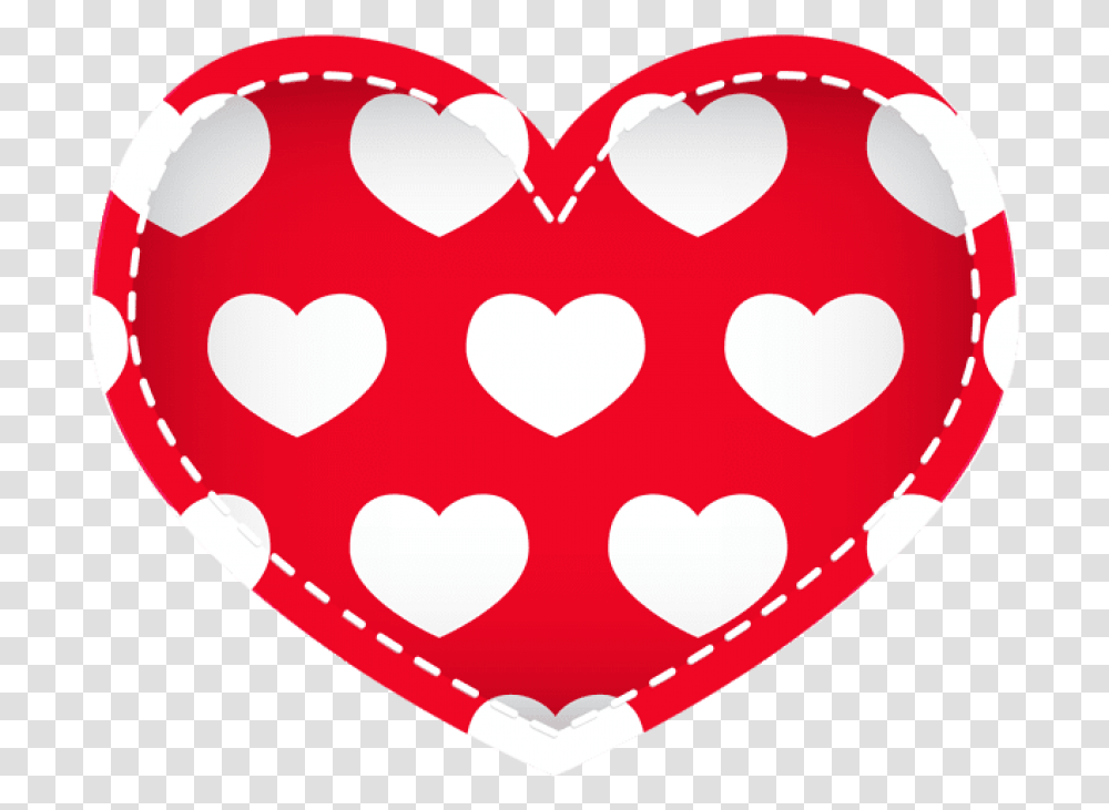 Free Red Heart With Hearts Clipart Full Size Portable Network Graphics, Pillow, Cushion, Symbol, Rug Transparent Png