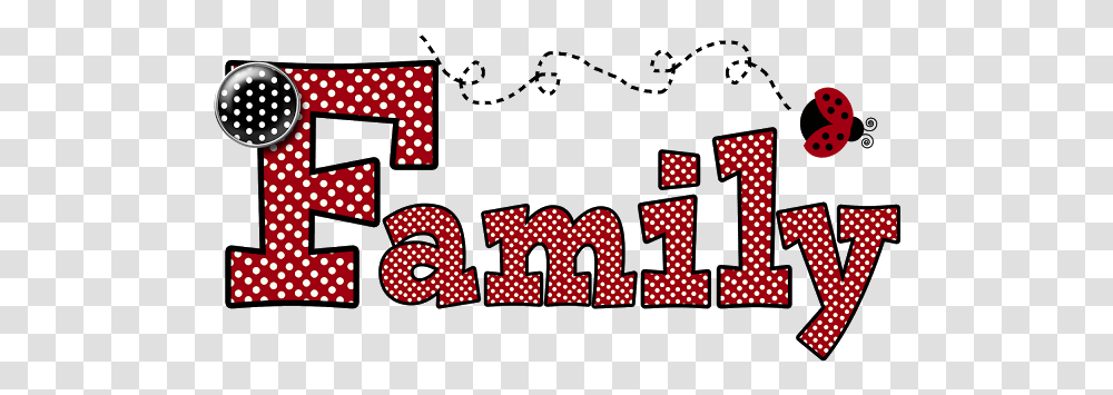Free Red Polka Family Word Art Clip Art Word My Family Tree, Number, Symbol, Text, Scoreboard Transparent Png