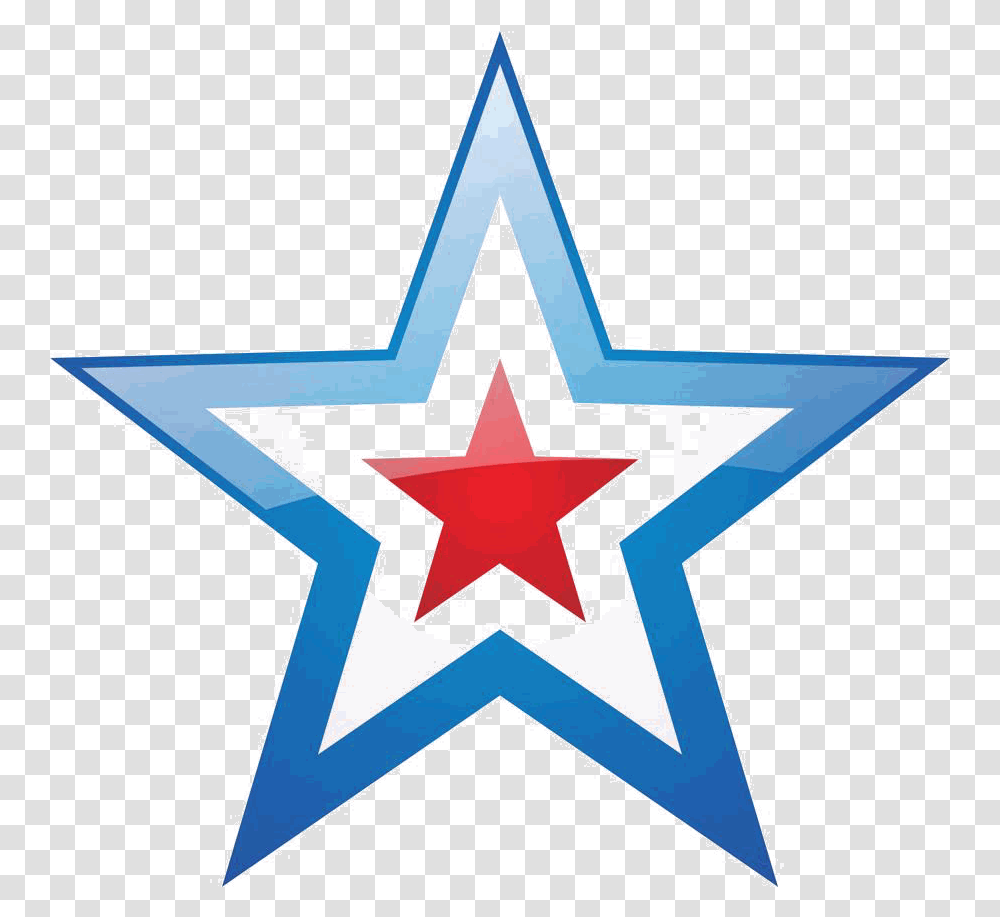Free Red Star Picture Download Blue And Red Star, Cross, Symbol, Star Symbol, Clothing Transparent Png