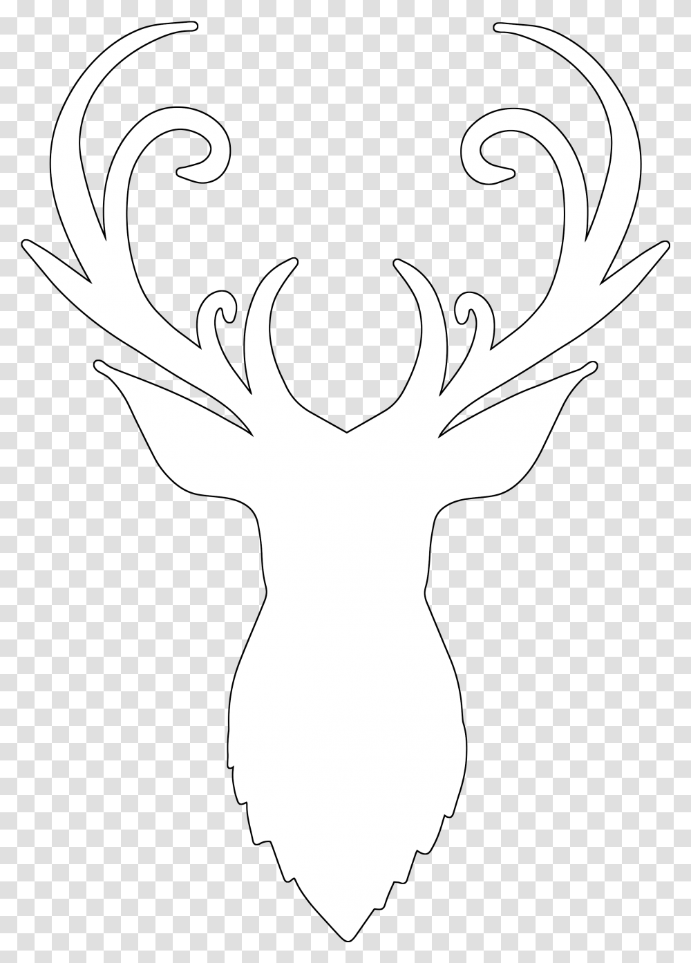 Free Reindeer Antler Head Svg Cut File Free Pretty Things Silhouette Reindeer Svg, Stencil, Graphics, Art Transparent Png