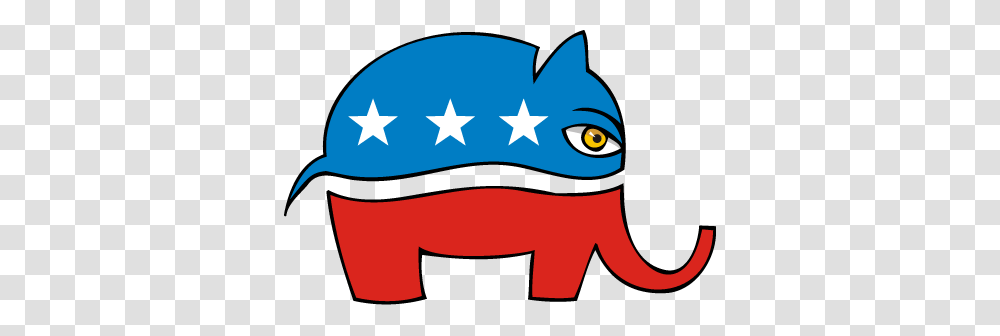 Free Republican Politics Elephant Cartoon Vector Clip Art Image, Label, Flag Transparent Png